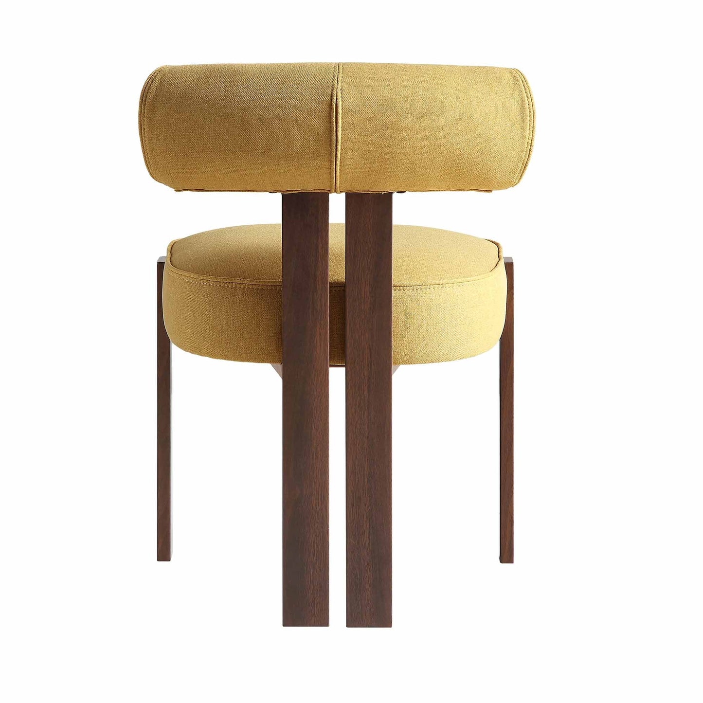 Chaise de salle à manger en tissu doré et miel Ophelia