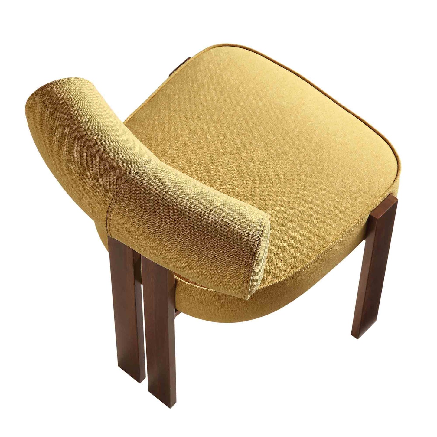 Chaise de salle à manger en tissu doré et miel Ophelia