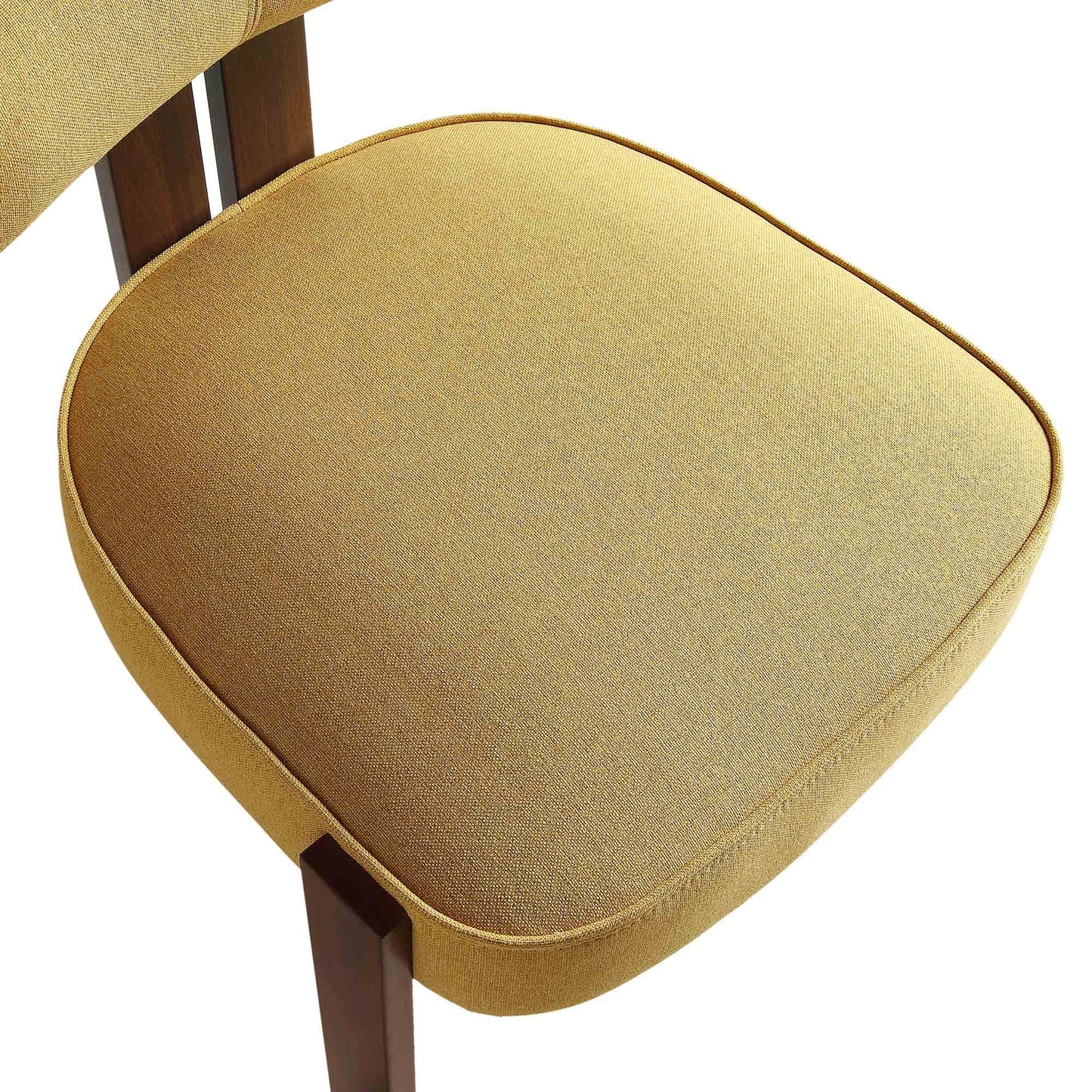 Chaise de salle à manger en tissu doré et miel Ophelia