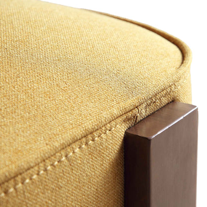 Chaise de salle à manger en tissu doré et miel Ophelia