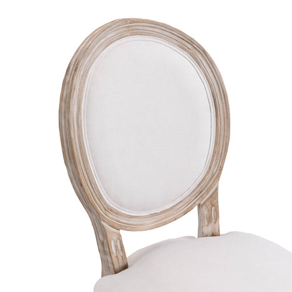 Lot de 2 chaises de salle à manger classiques en bois blanchi à la chaux Lainston, beige
