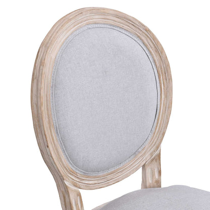 Lot de 2 chaises de salle à manger classiques en bois blanchi à la chaux Lainston, gris