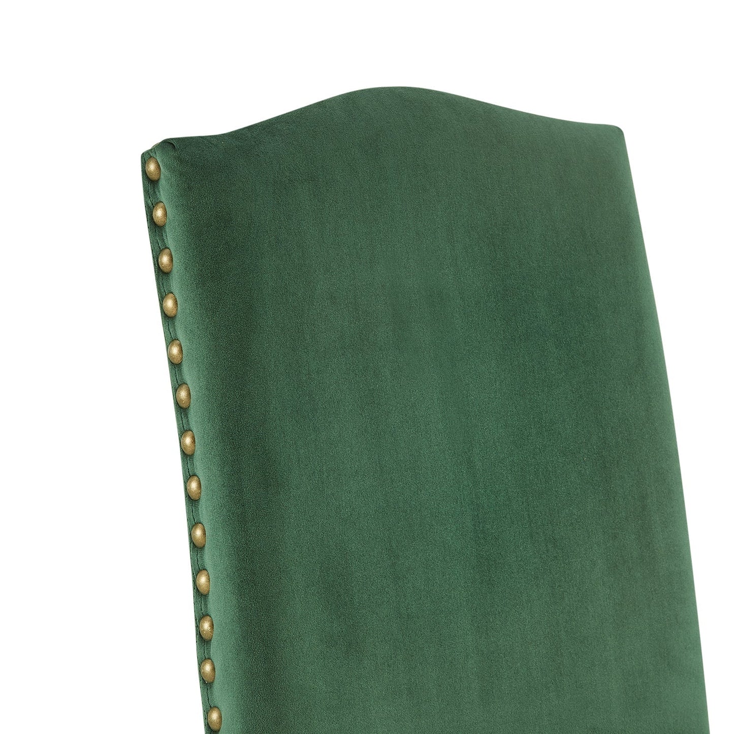 Ensemble de 2 chaises de salle à manger en velours vert pin Draycott
