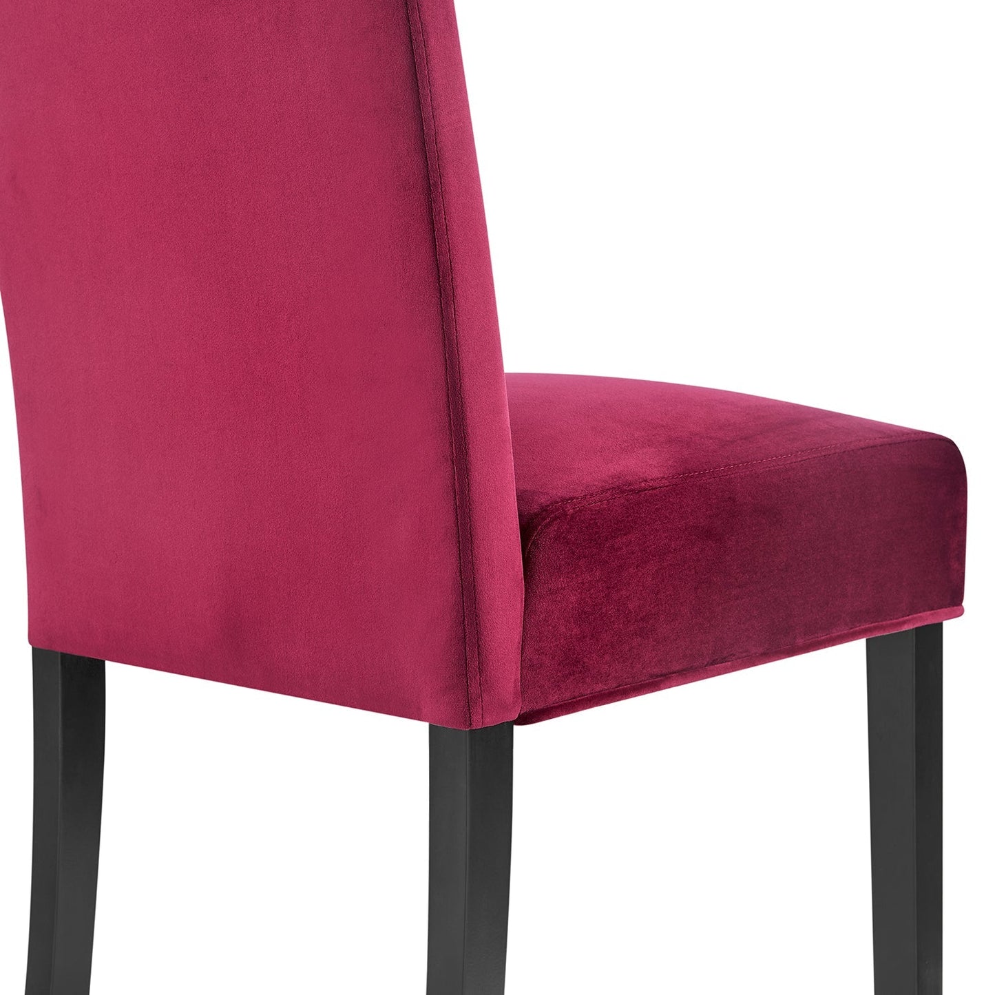 Ensemble de 2 chaises de salle à manger Maidwell en velours rouge cramoisi