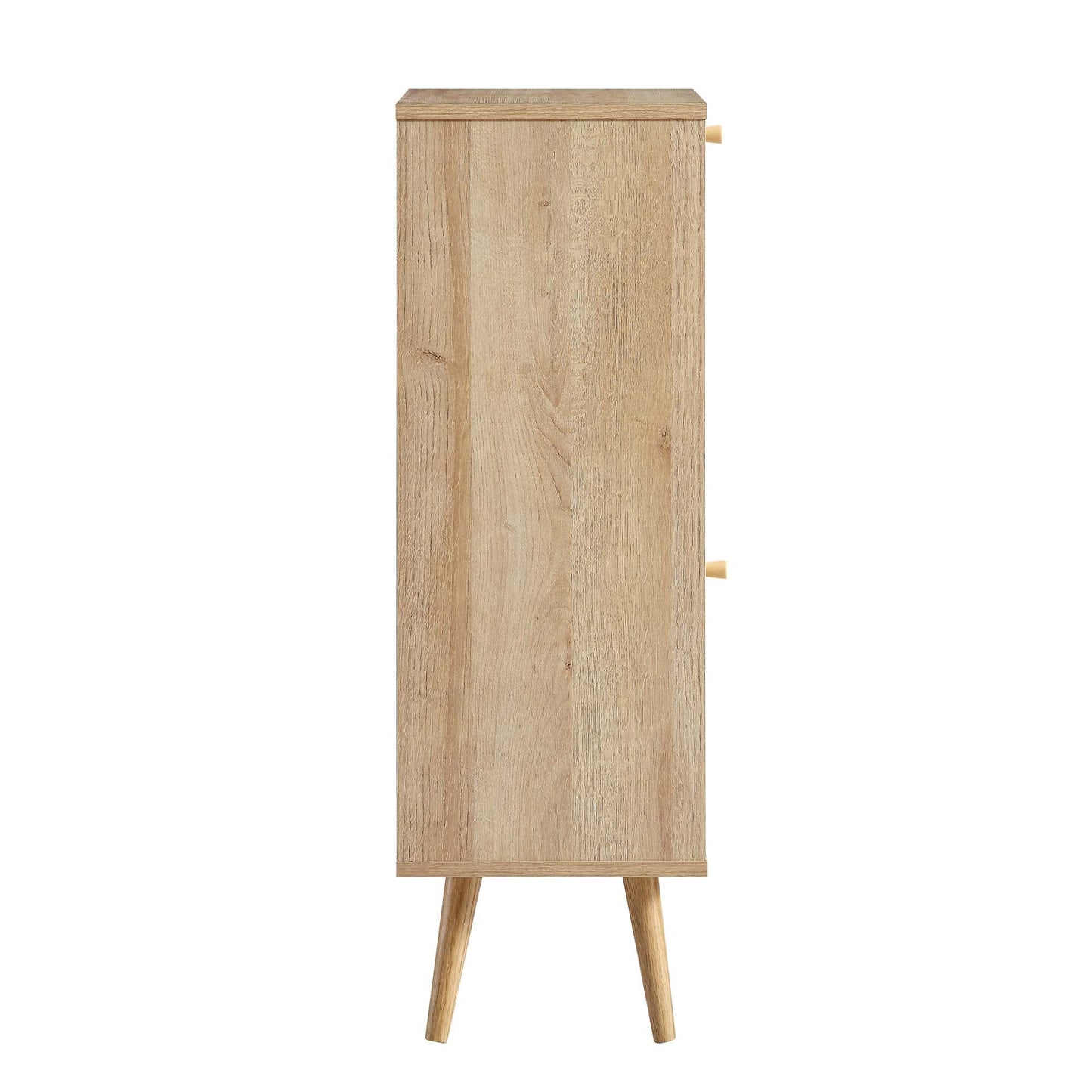 Meuble de salle de bain 1 porte en rotin tressé Frances, naturel