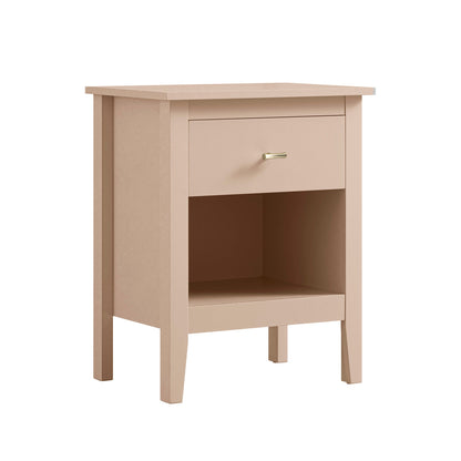 Table de chevet Oakham à 1 tiroir, rose nude
