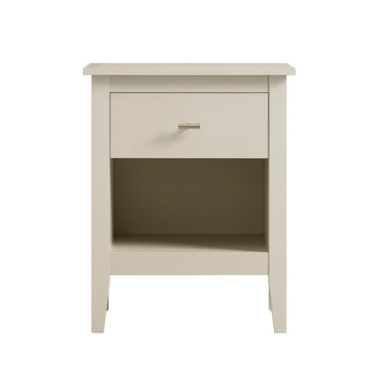 Table de chevet Oakham à 1 tiroir, blanc ombré