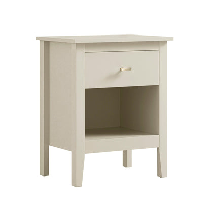 Table de chevet Oakham à 1 tiroir, blanc ombré