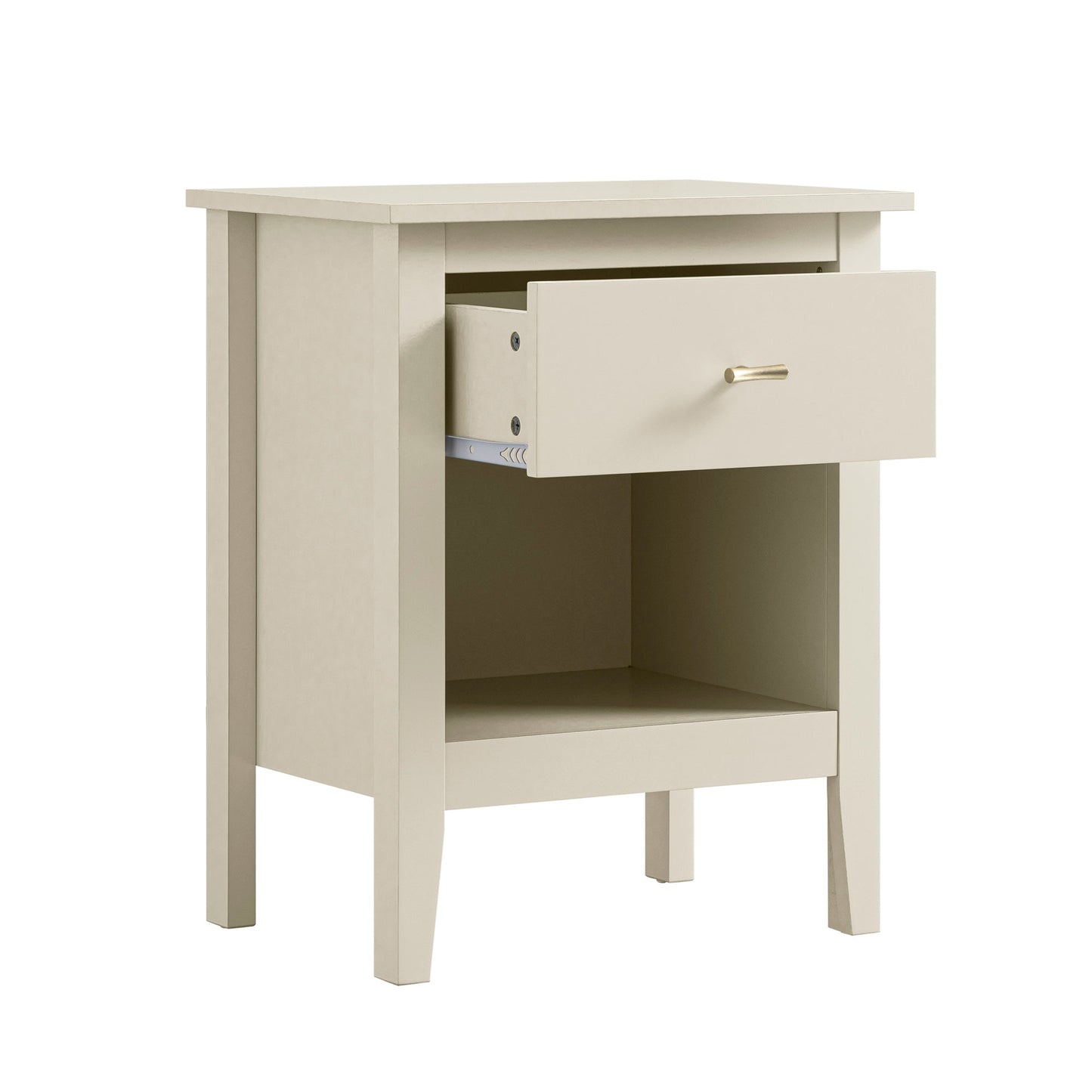 Table de chevet Oakham à 1 tiroir, blanc ombré