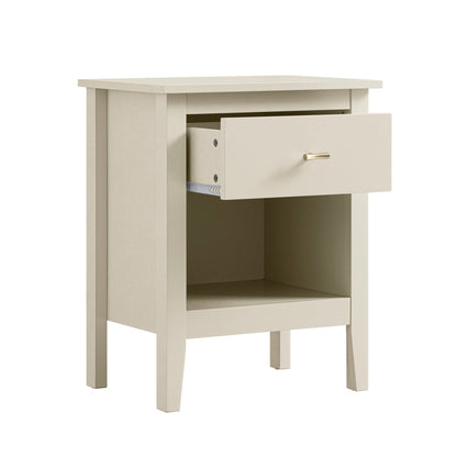 Table de chevet Oakham à 1 tiroir, blanc ombré