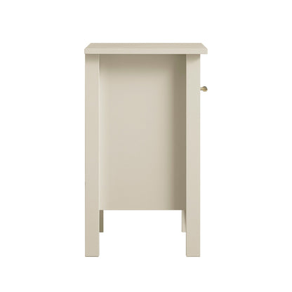 Table de chevet Oakham à 1 tiroir, blanc ombré