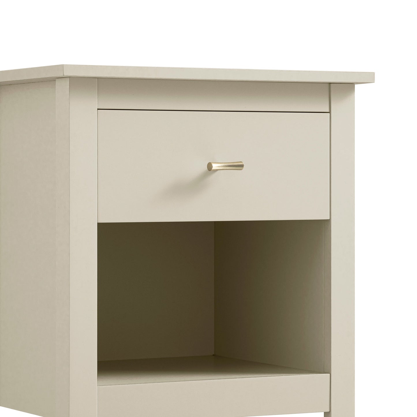 Table de chevet Oakham à 1 tiroir, blanc ombré