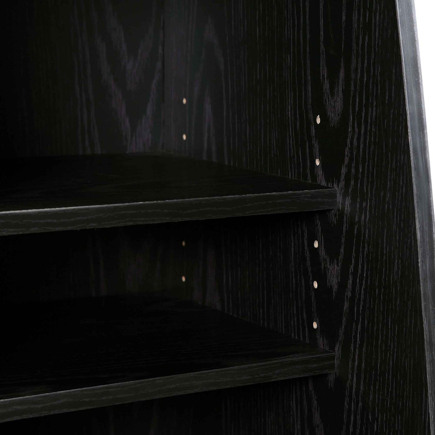 Armoire de cuisine en rotin tressé Frances, noire