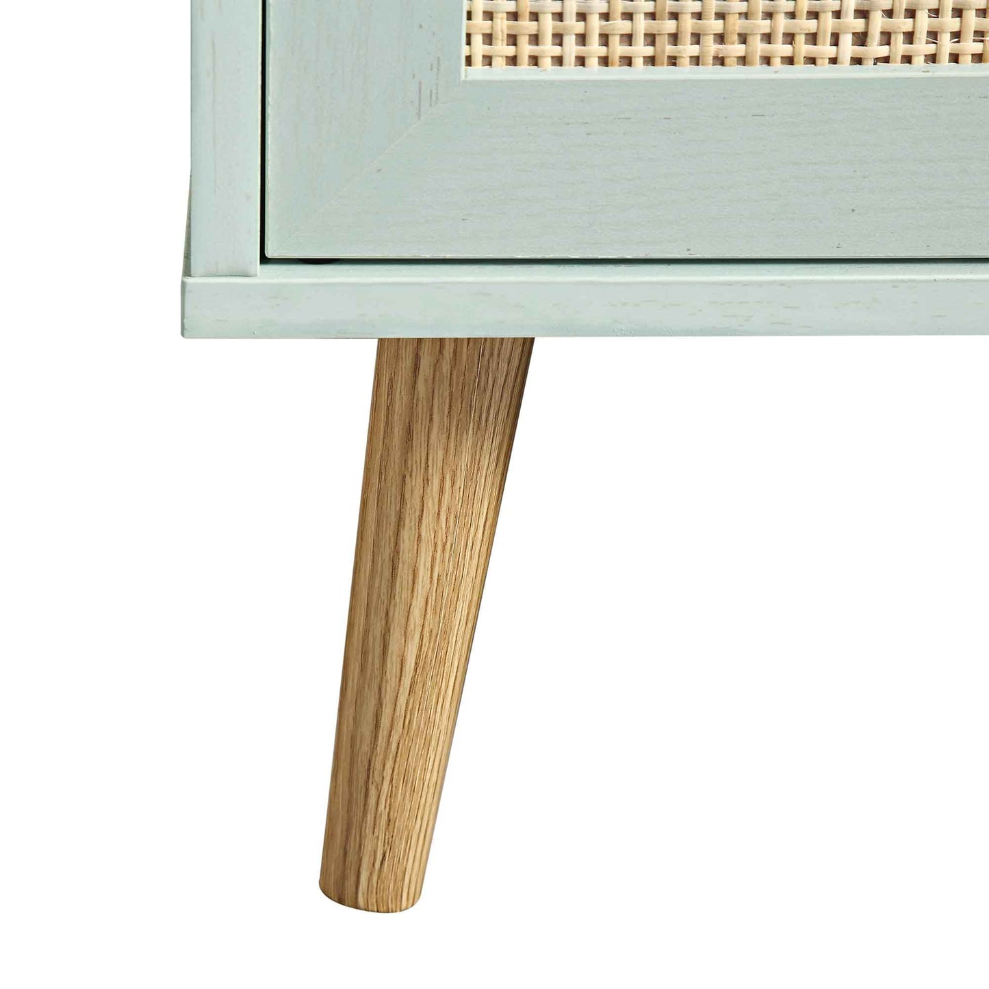 Armoire de cuisine en rotin tressé Frances, menthe