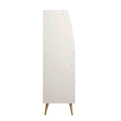 Meuble de rangement de cuisine en rotin tressé Frances, blanc