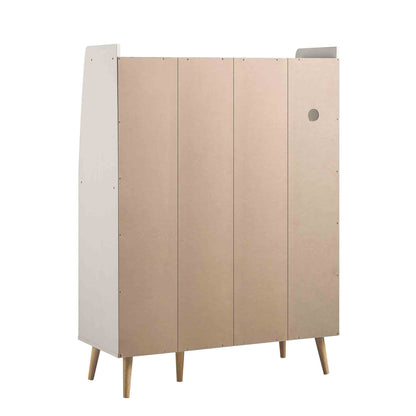 Meuble de rangement de cuisine en rotin tressé Frances, blanc