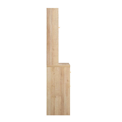 Armoire de rangement en rotin tressé Frances, naturel