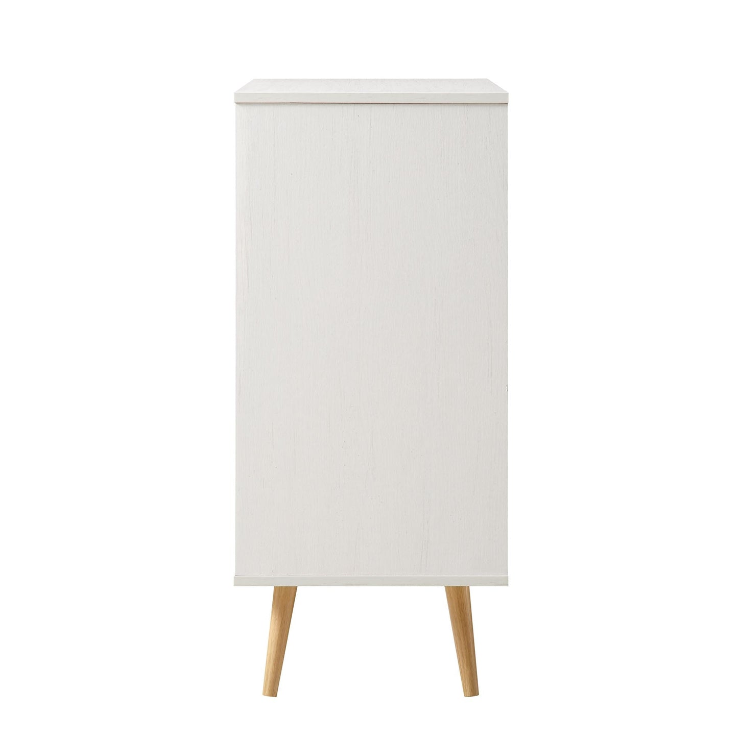 Meuble à boissons en rotin tressé Frances, blanc