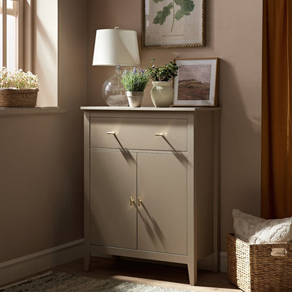 Petit buffet Oakham avec tiroir, gris foncé