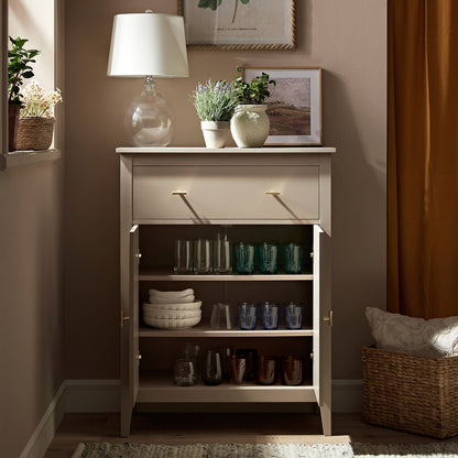 Petit buffet Oakham avec tiroir, gris foncé