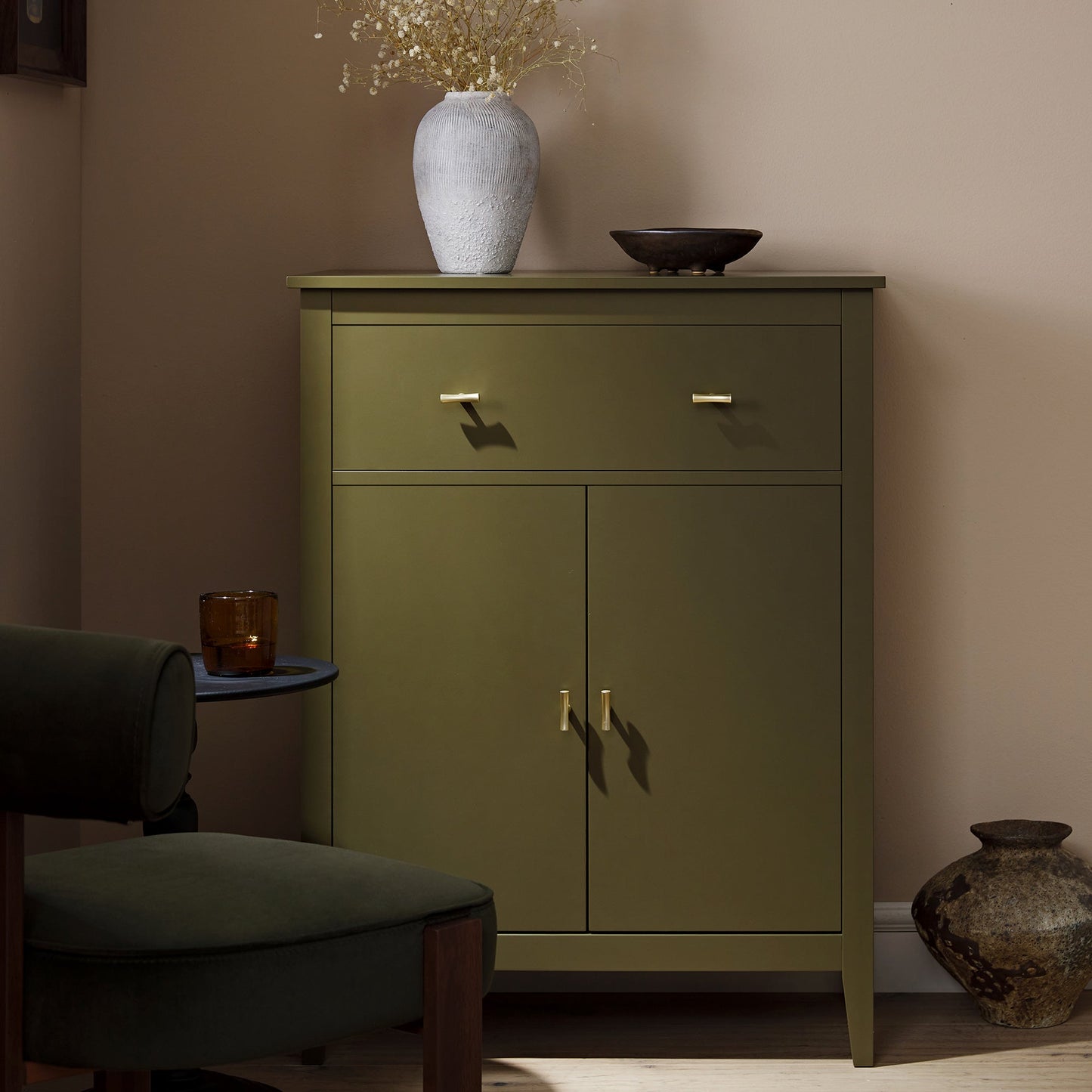 Petit buffet avec tiroir Oakham, Olive Grove