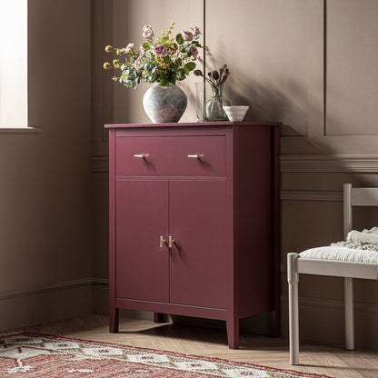 Petit buffet Oakham avec tiroir, merisier sauvage