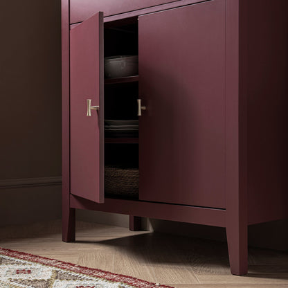 Petit buffet Oakham avec tiroir, merisier sauvage