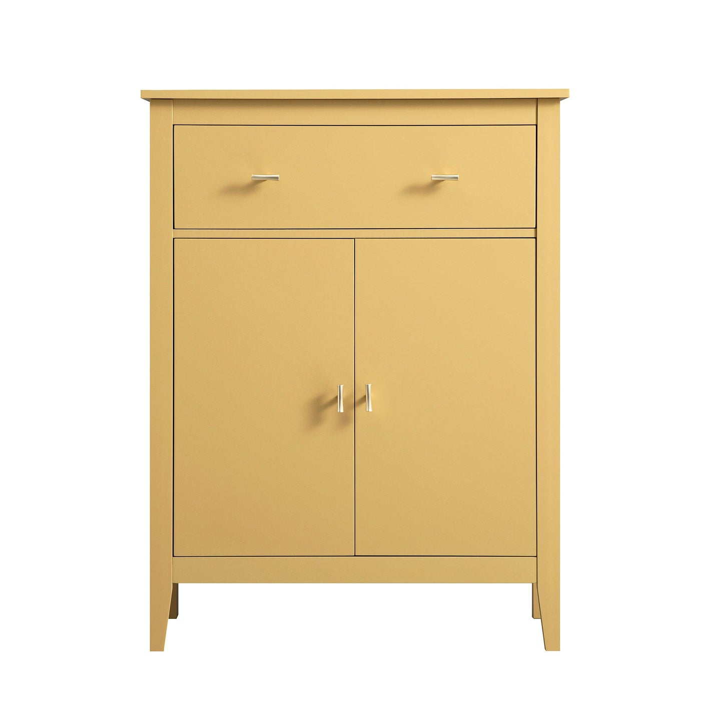 Petit buffet Oakham avec tiroir, rotin jaune