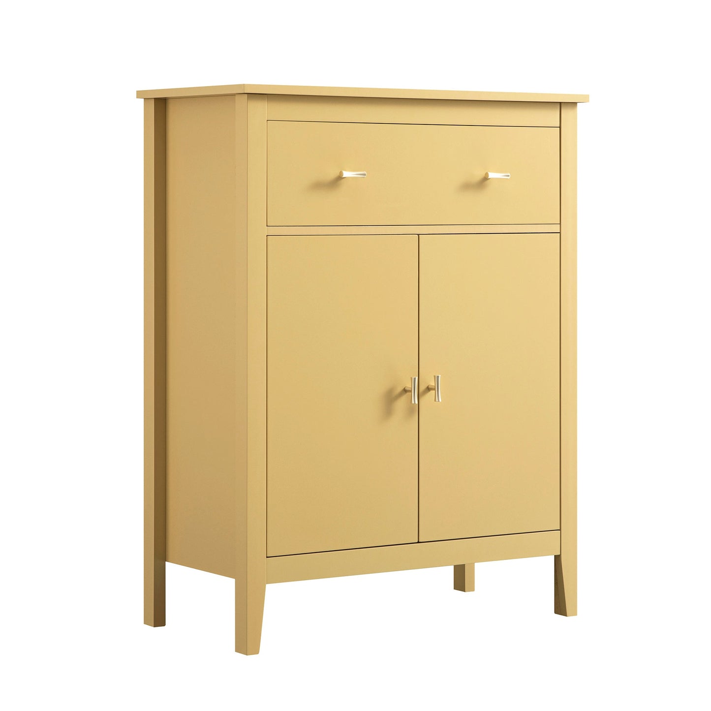 Petit buffet Oakham avec tiroir, rotin jaune