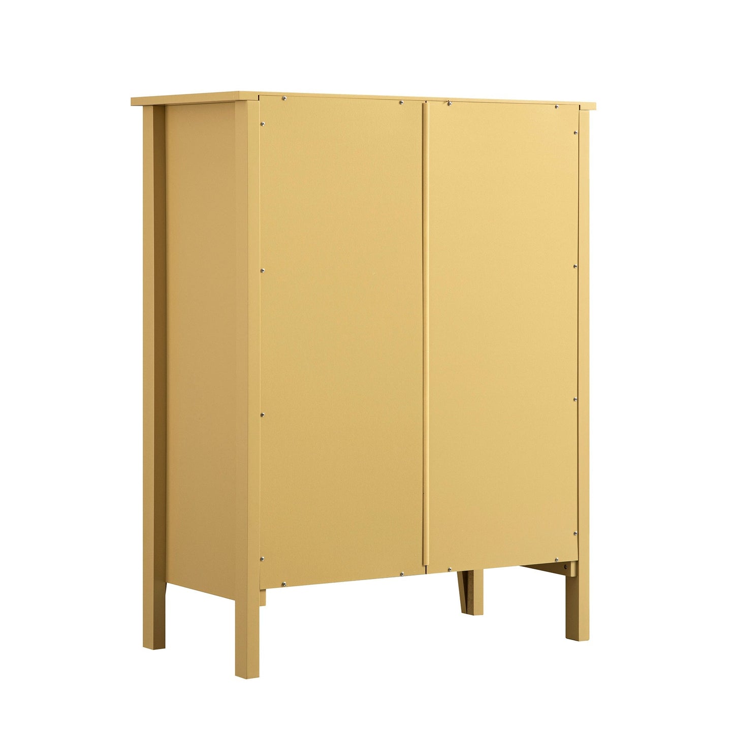 Petit buffet Oakham avec tiroir, rotin jaune