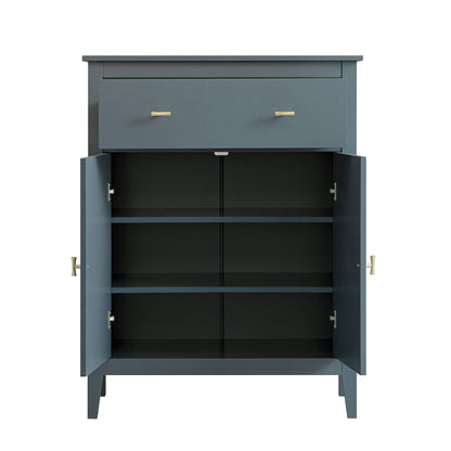 Petit buffet Oakham avec tiroir, bleu orage