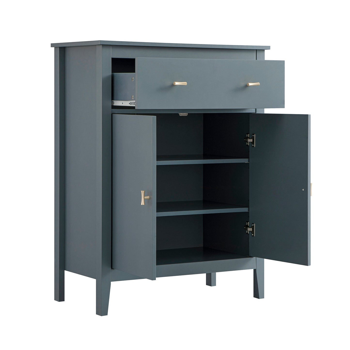 Petit buffet Oakham avec tiroir, bleu orage