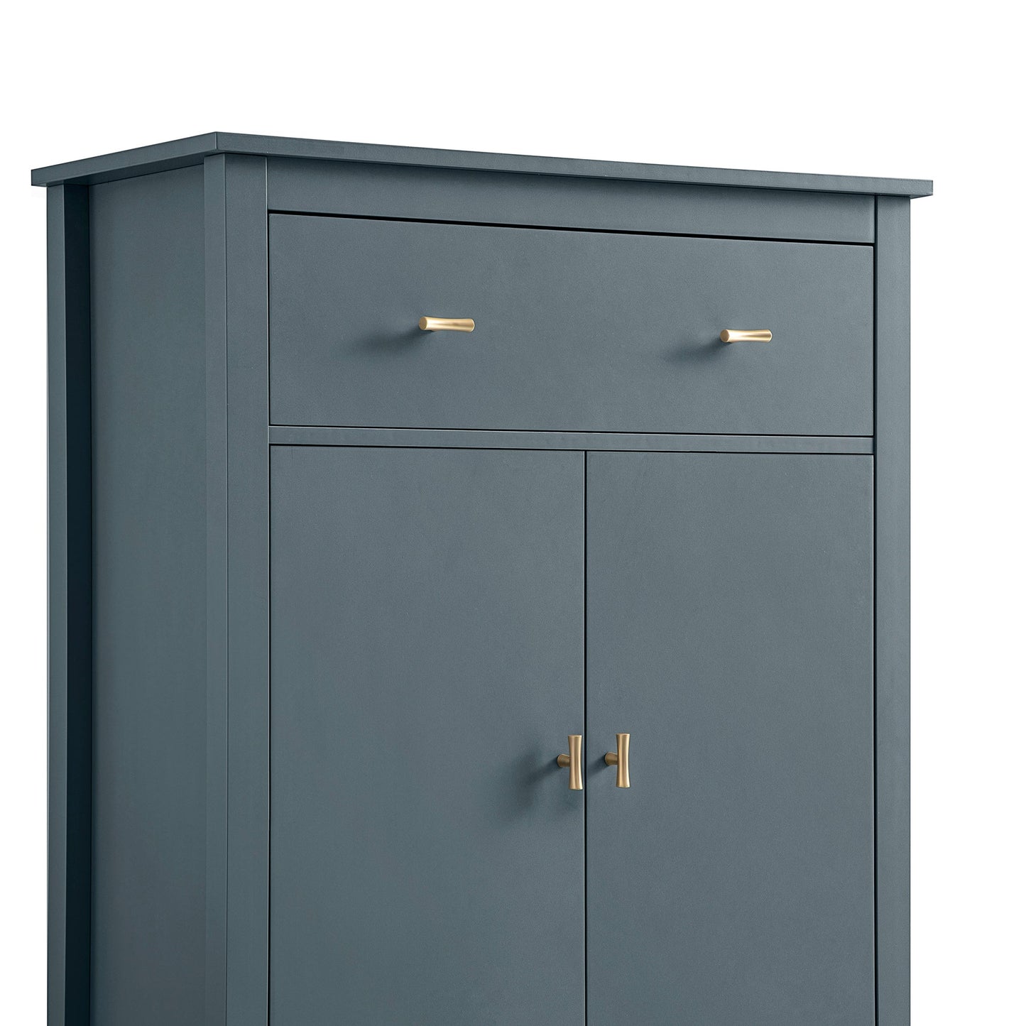 Petit buffet Oakham avec tiroir, bleu orage