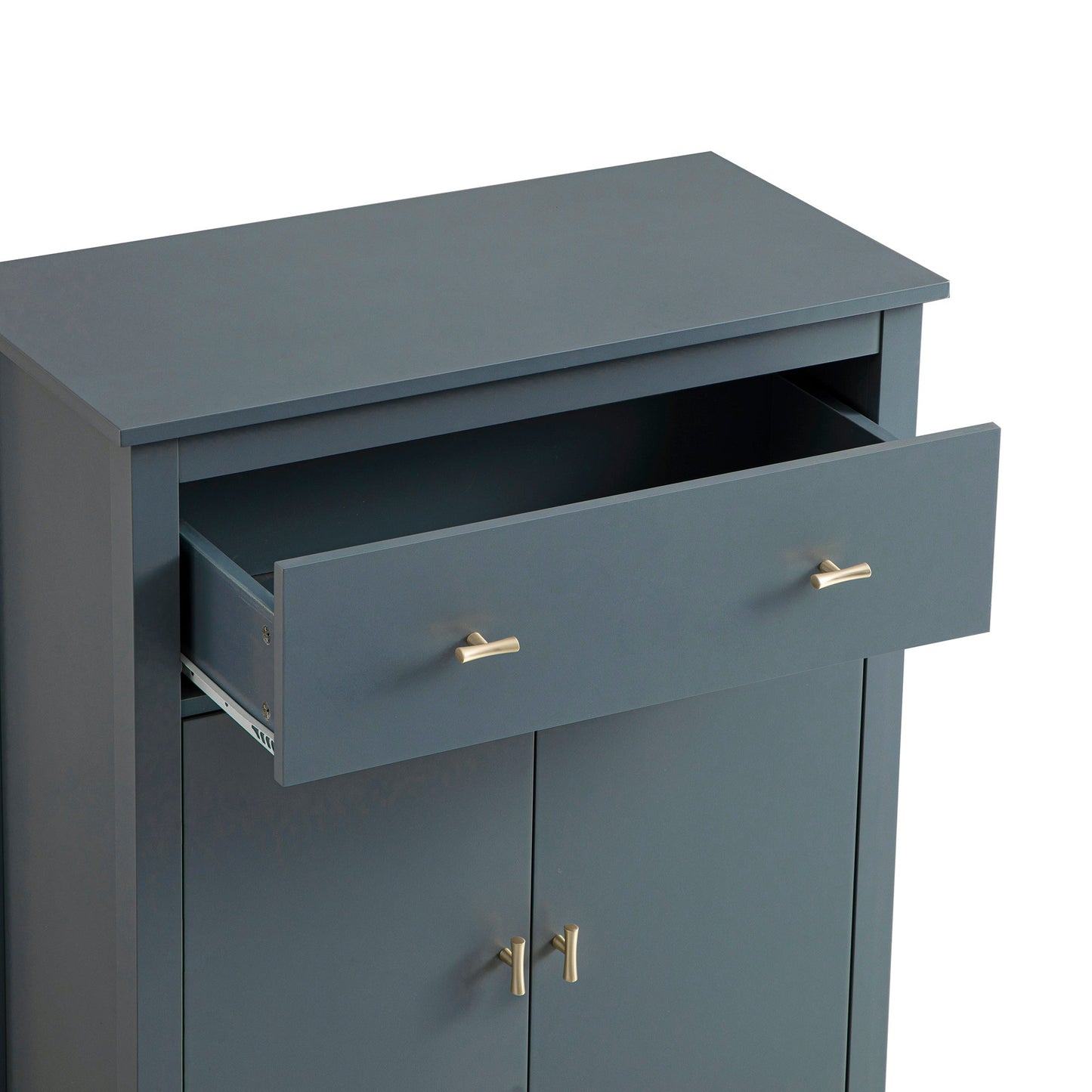 Petit buffet Oakham avec tiroir, bleu orage