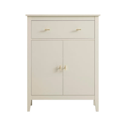 Petit buffet Oakham avec tiroir, blanc ombré