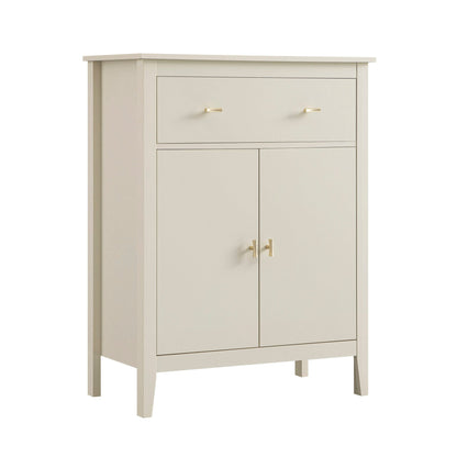 Petit buffet Oakham avec tiroir, blanc ombré