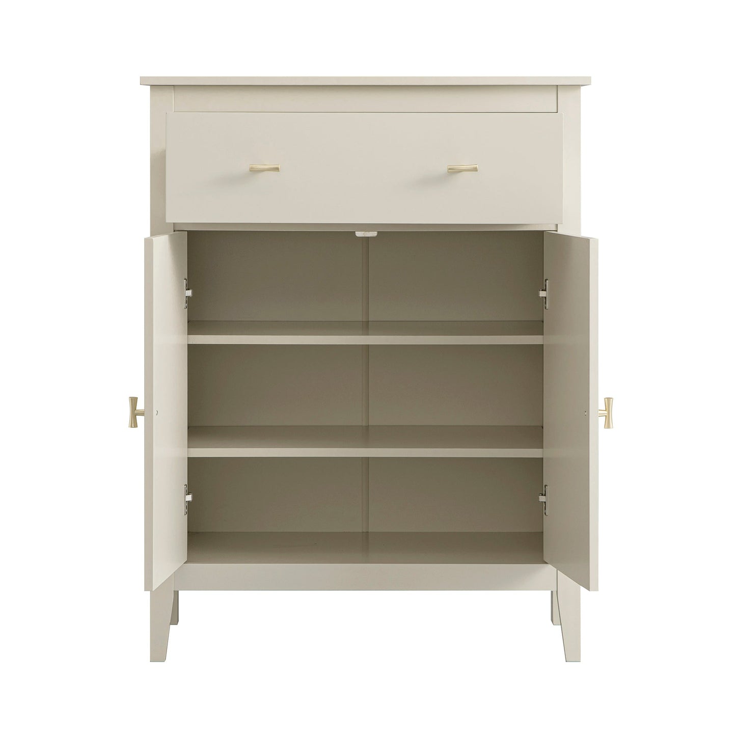 Petit buffet Oakham avec tiroir, blanc ombré