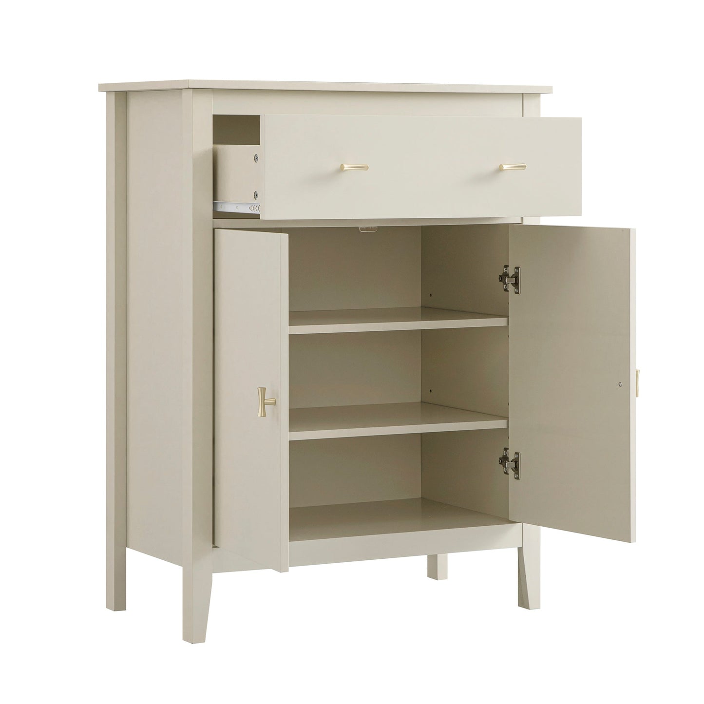 Petit buffet Oakham avec tiroir, blanc ombré