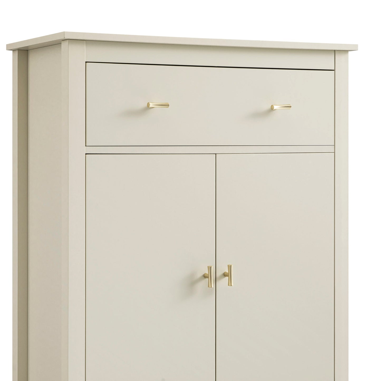 Petit buffet Oakham avec tiroir, blanc ombré