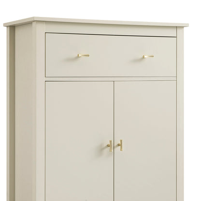 Petit buffet Oakham avec tiroir, blanc ombré
