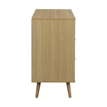 Commode 3 tiroirs Anya en rotin tressé naturel
