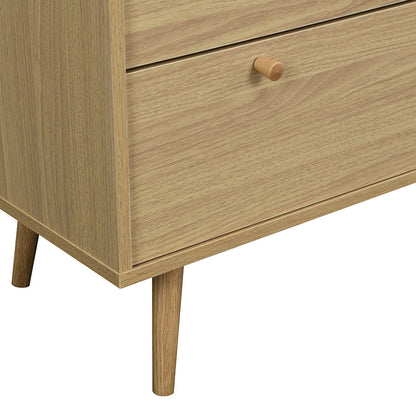 Commode 3 tiroirs Anya en rotin tressé naturel