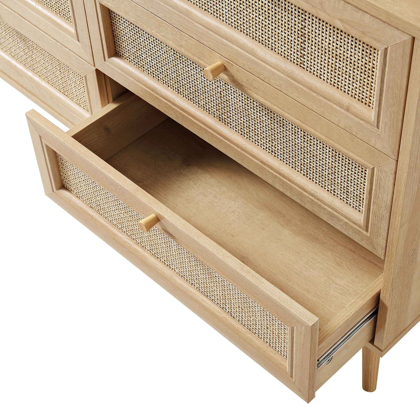 Commode 6 tiroirs en rotin tressé Frances, naturel
