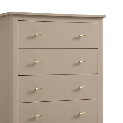 Commode 4 tiroirs Oakham, gris foncé