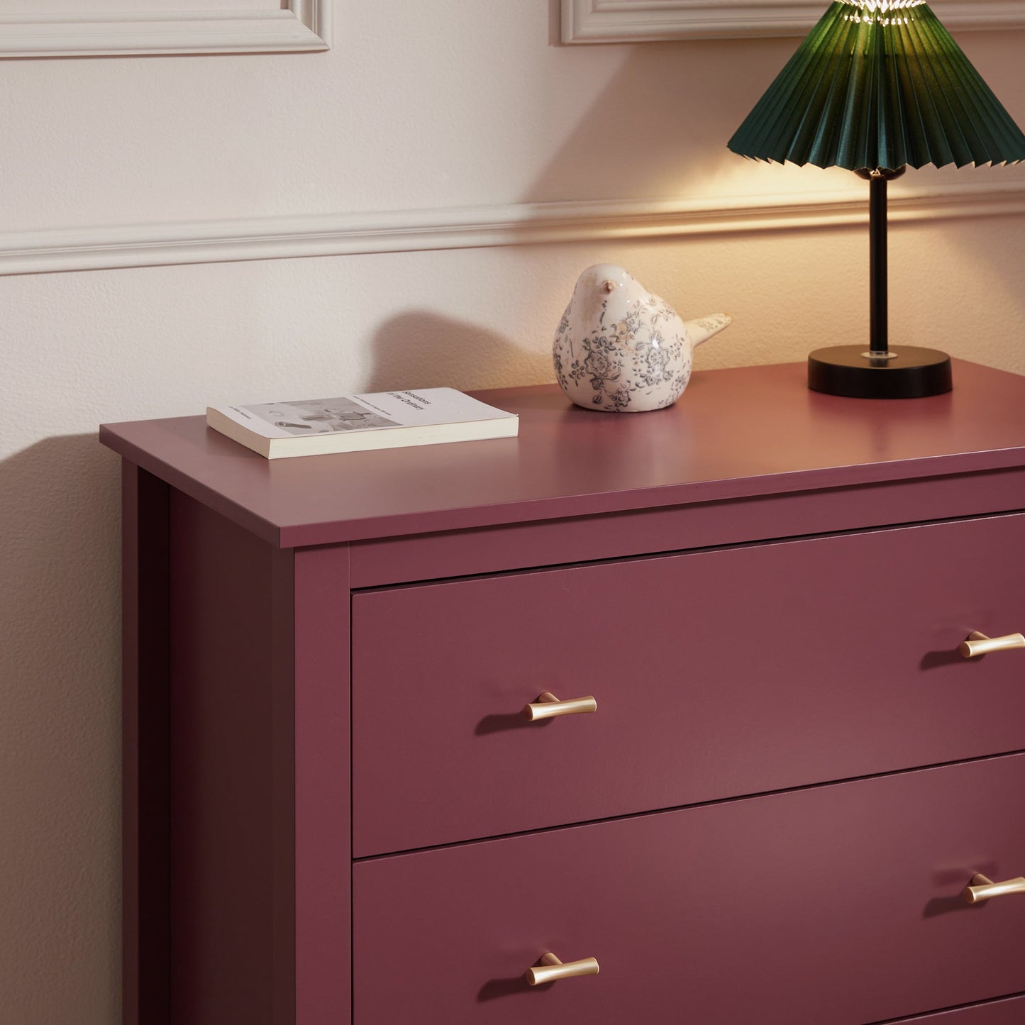 Commode 4 tiroirs Oakham, cerisier sauvage