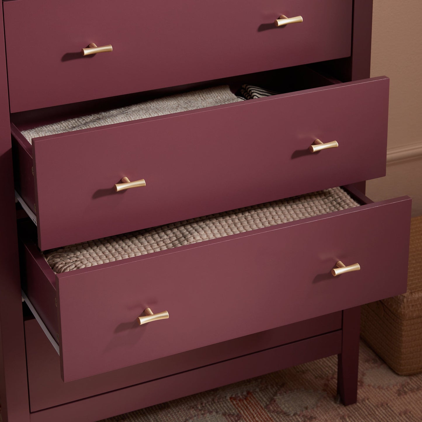 Commode 4 tiroirs Oakham, cerisier sauvage