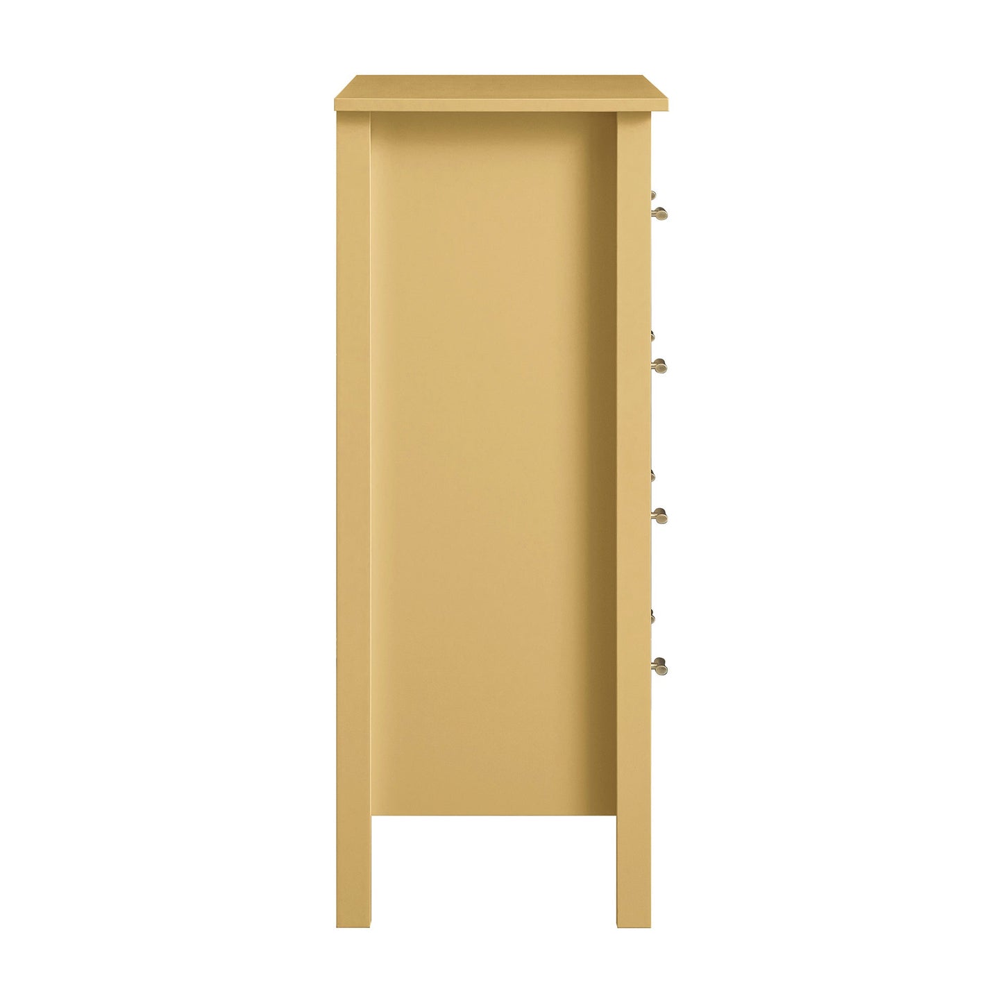 Commode 4 tiroirs Oakham, rotin jaune