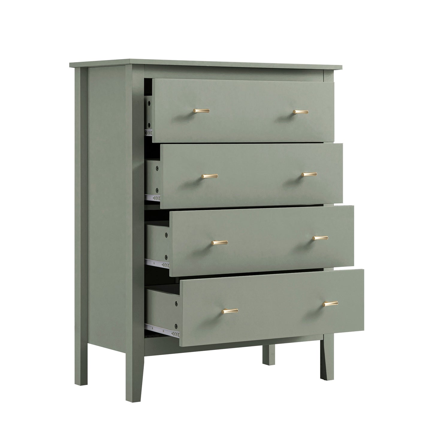 Commode 4 tiroirs Oakham, sauge du désert