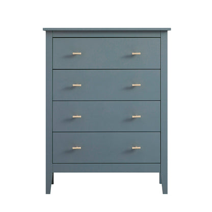 Commode 4 tiroirs Oakham, bleu orageux