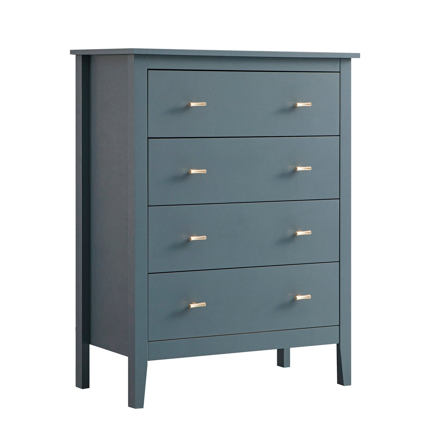 Commode 4 tiroirs Oakham, bleu orageux